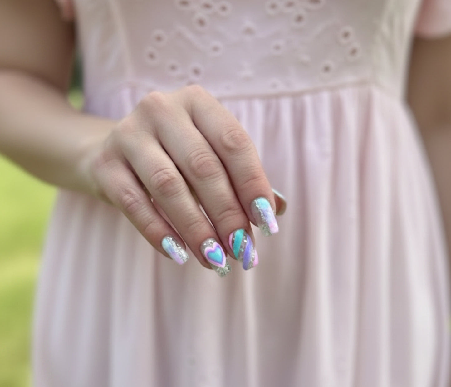 Pastel Stripes and Hearts