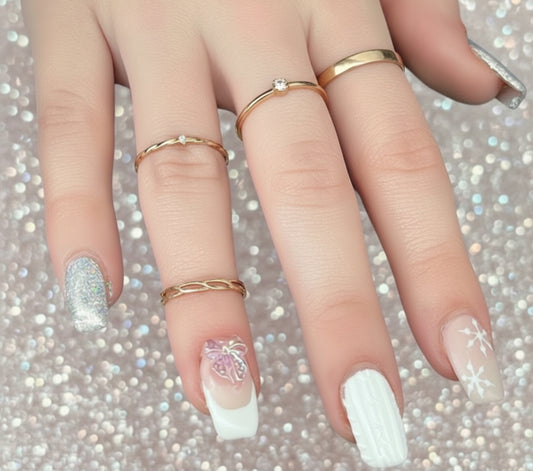 Snowflakes and bows