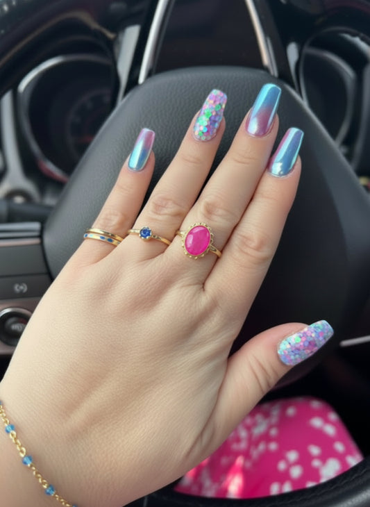 Pink Blue Ombré