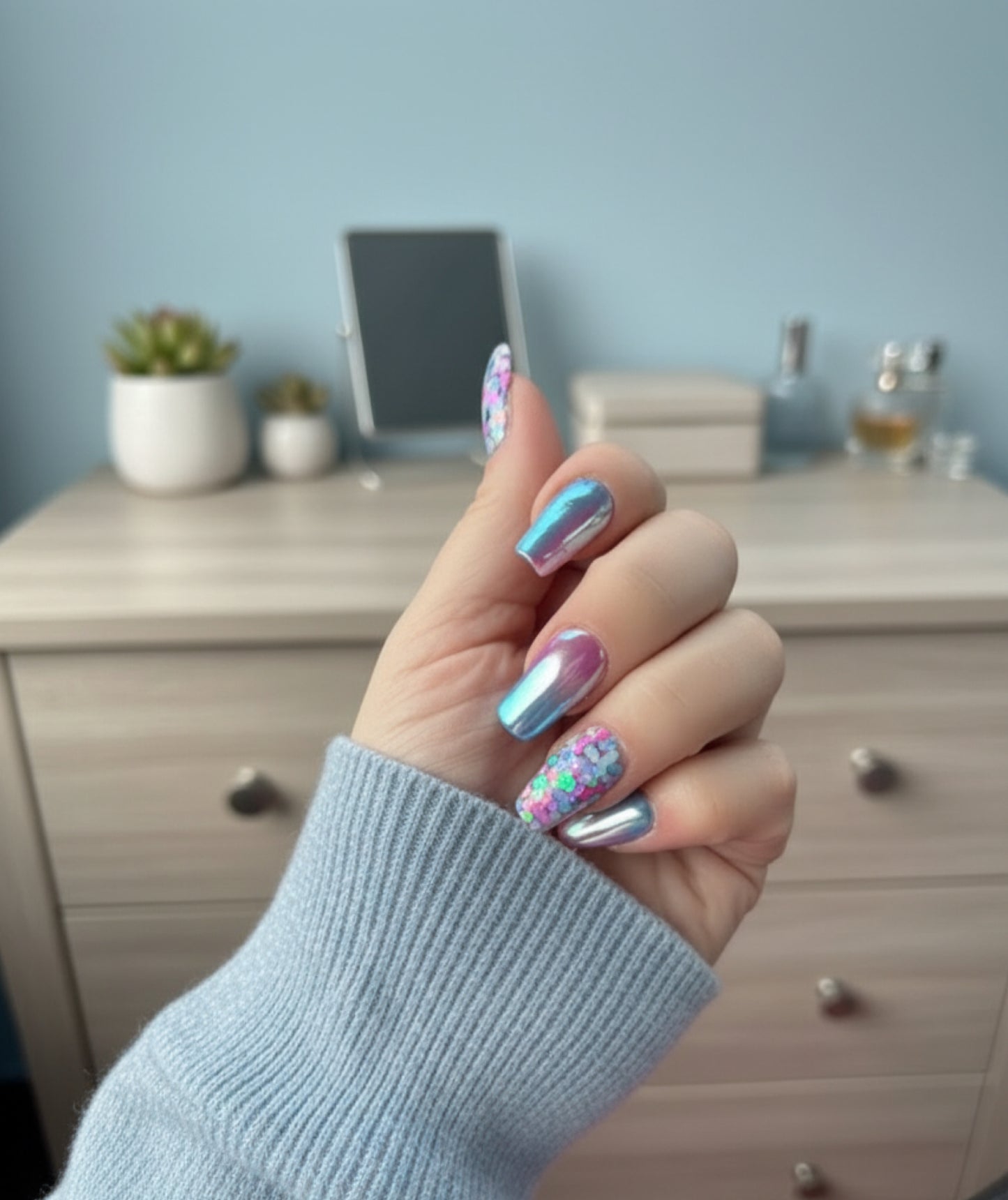 Pink Blue Ombré